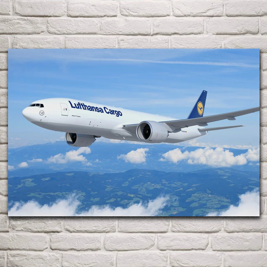 Постеры из ткани с деревянной рамкой для украшения стен дома самолета полета в