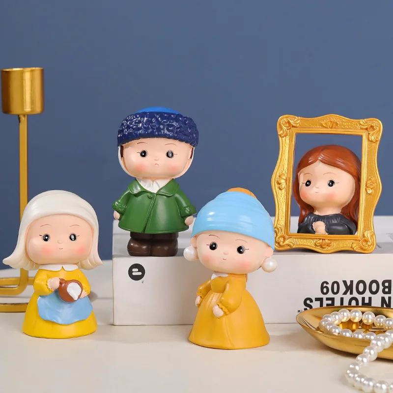 

Decorative Figures Famous Painting Artist Resin Ornaments Creative Home Desktop Crafts Decorations Accessories for Living Room