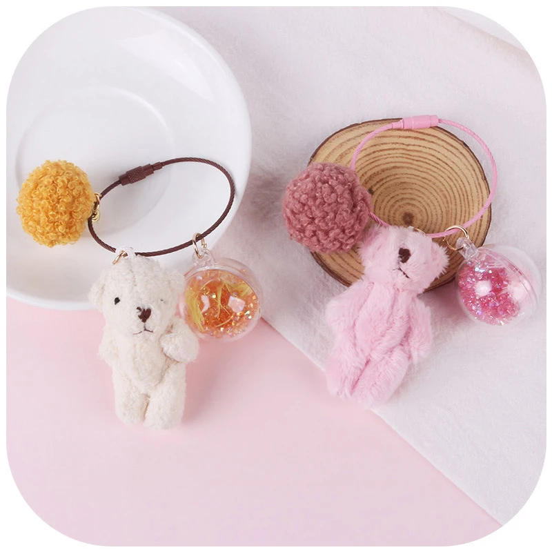 Миниатюрный медведь кролик брелок плюшевая игрушка новинка 2020 милый аниме кукла