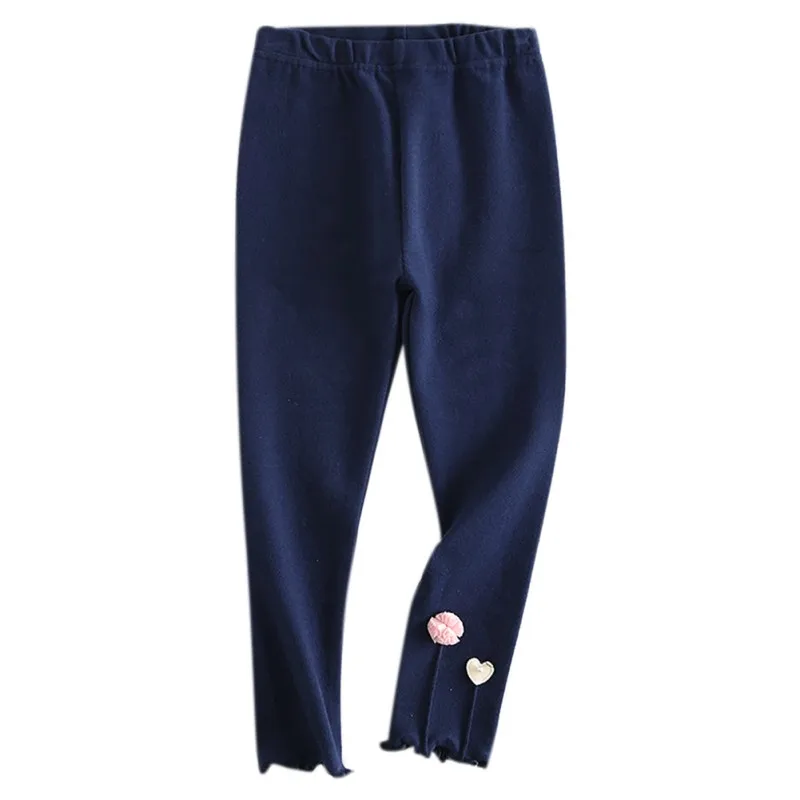 Леггинсы для девочек хлопковые штаны с мультяшным рисунком лица детская одежда