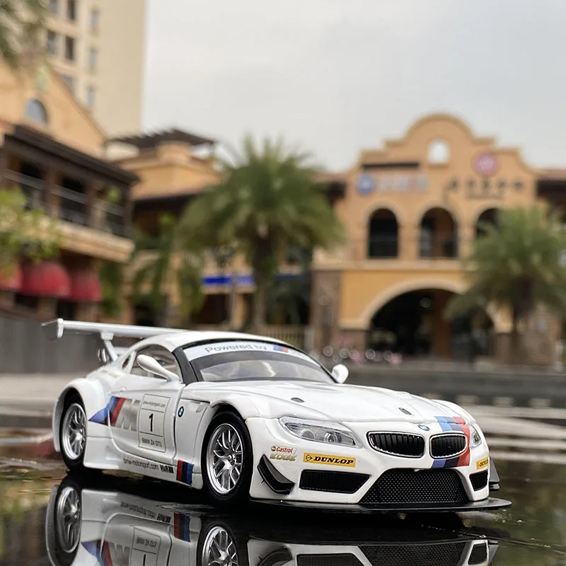 

1:32 BMWS Z4 GT3 спортивная версия, свободная подсветка светильник ная гоночная модель автомобиля, игрушка из литого металлического сплава, миниа...