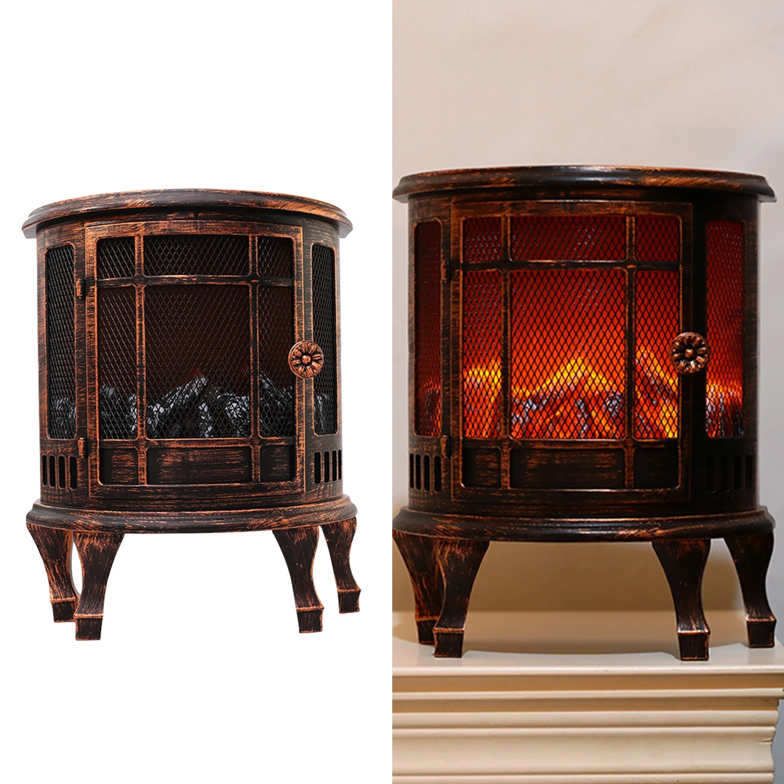 Holiday Simulation Christmas Decor Log Burner Living Room Fireplace Light Party Romantic Home Portable LED Flame Free Standing | Лампы и