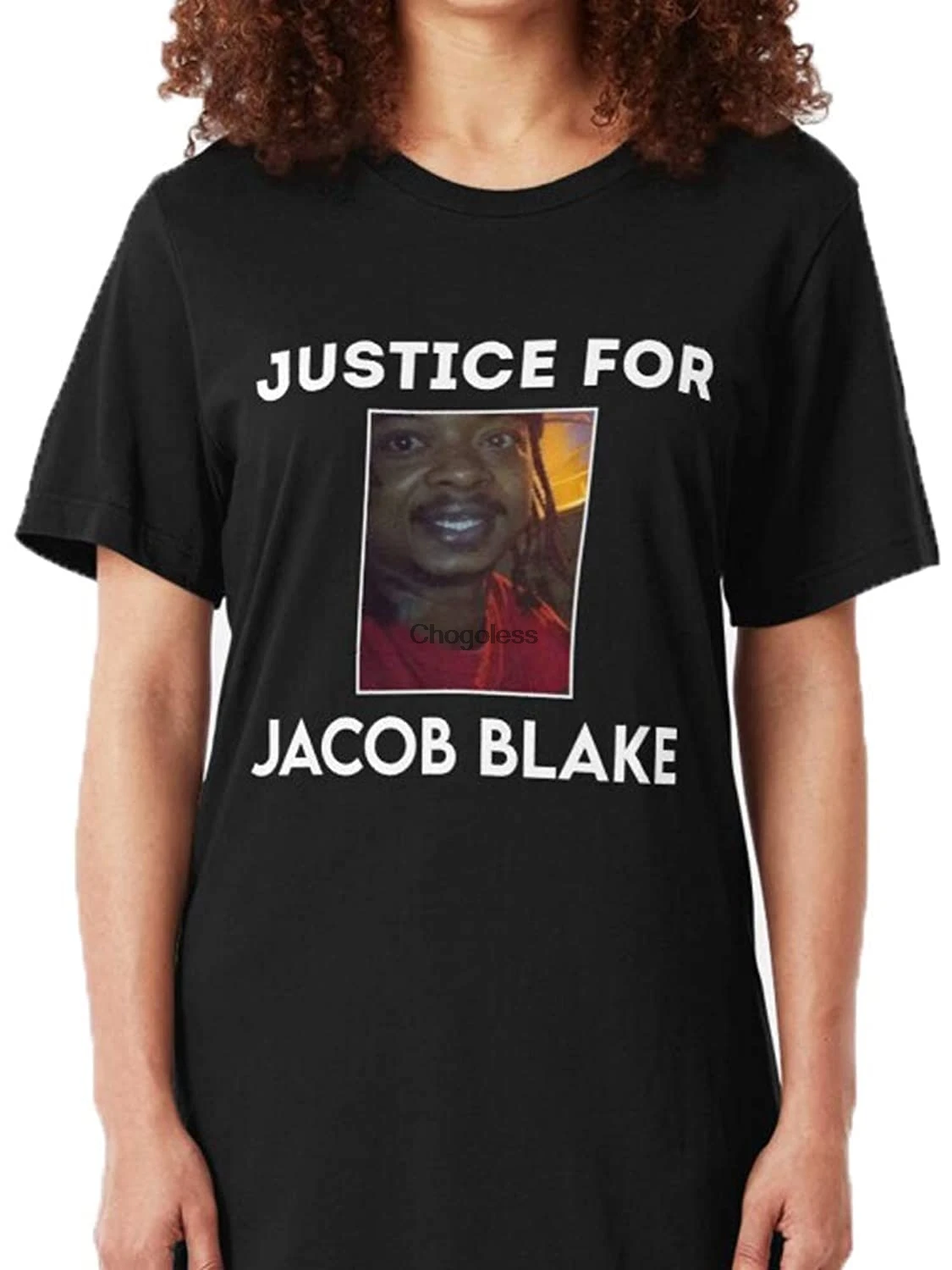 

DEANS Justice for Jacob Blake Slim Fit TShirt Black