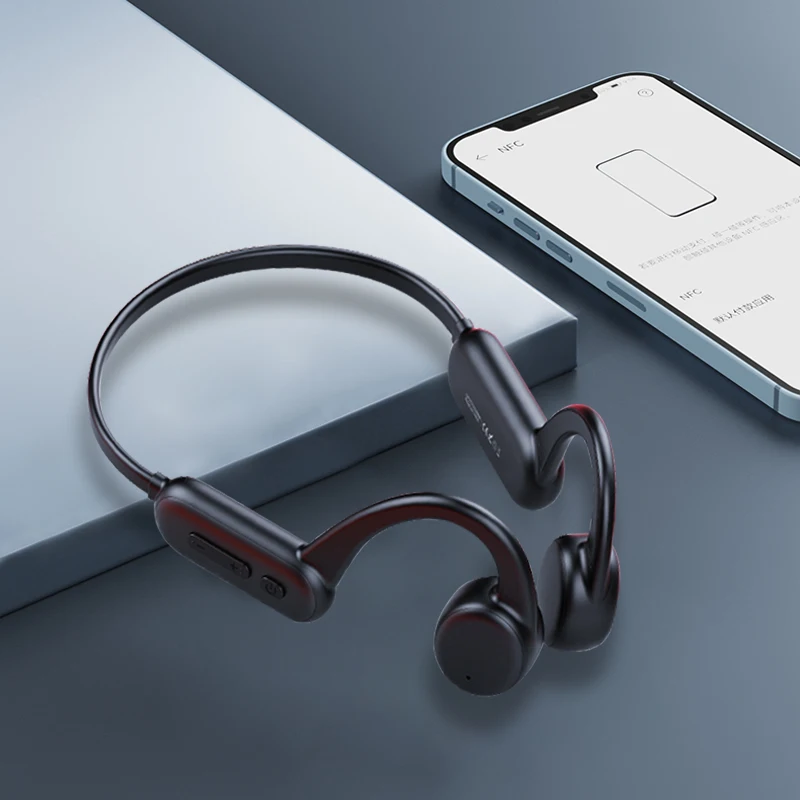 Adzuki bean Bone Conduction Headset Wireless Bluetooth 5.0-compatible Headphones IPX8 Waterproof Swimming Sports Earphones | Электроника