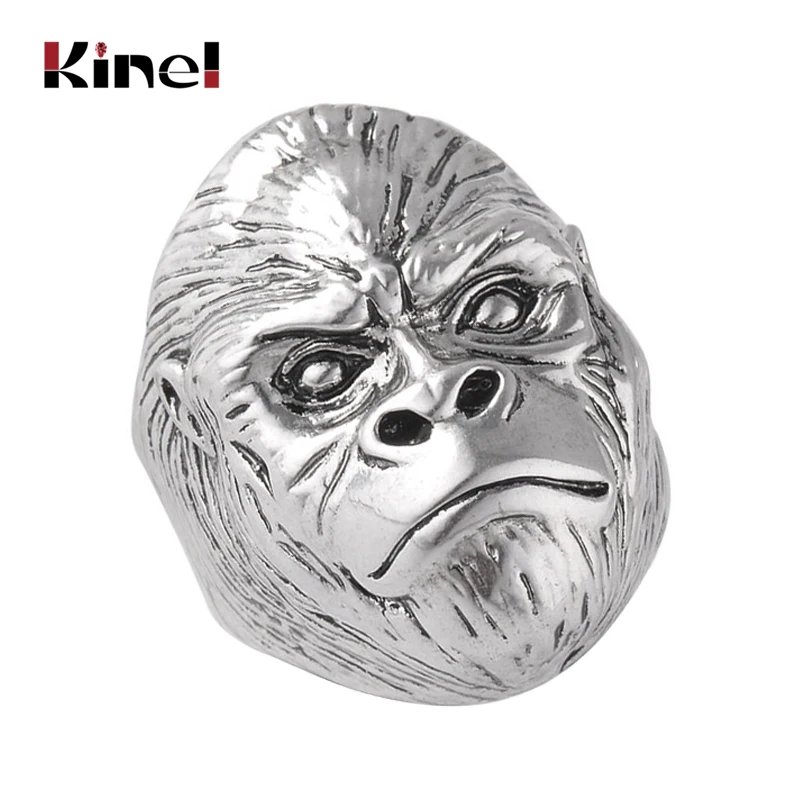 Уникальные ювелирные изделия Kinel в виде животных панк обезьяна мужское кольцо