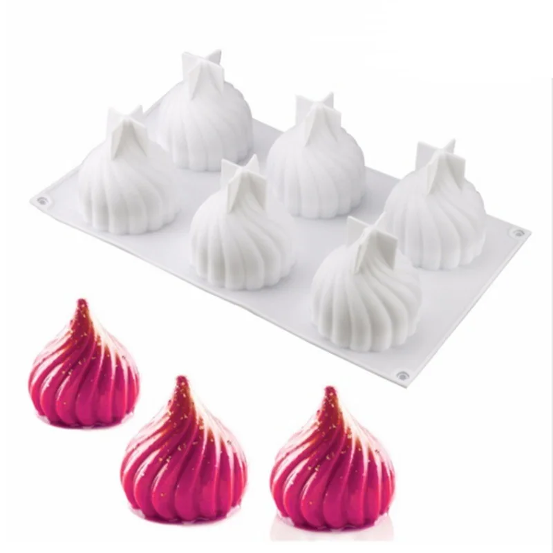 

Onion Cyclone Silicone 6 Cavity Mousse Cake Mold Soap Mold Handmade Soap Mold DIY Craft Mold Kitchen Gadgets