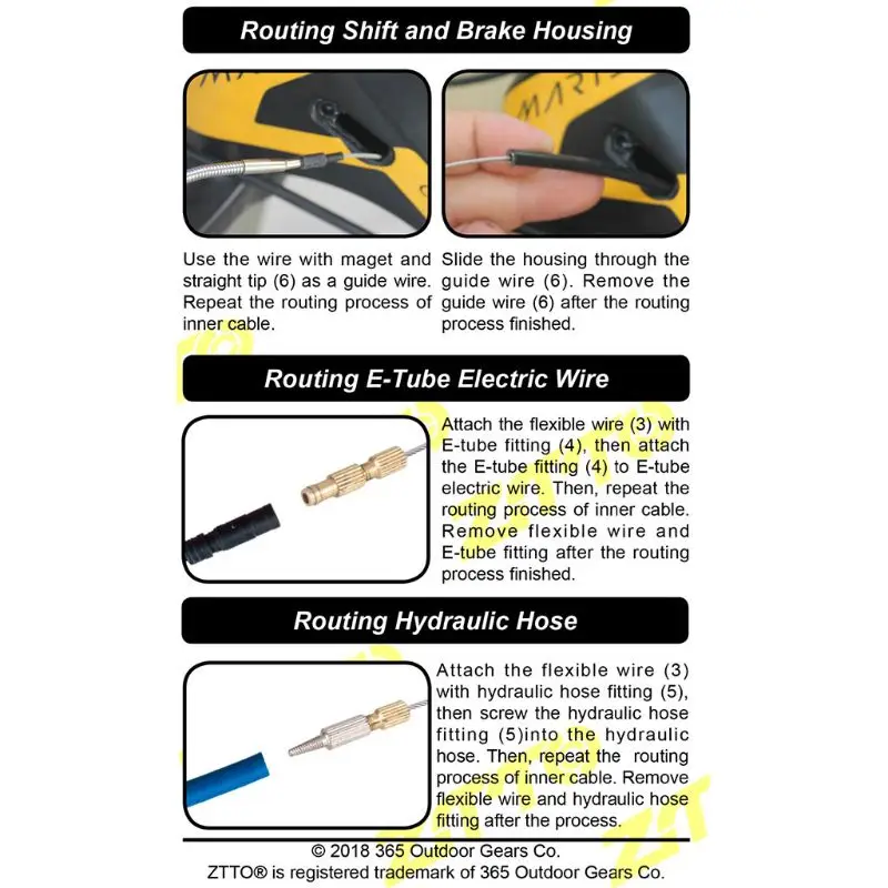 

Internal Cable Routing Tool For Bicycle Frame Shift Hydraulic Wire Shifter Inner Cable