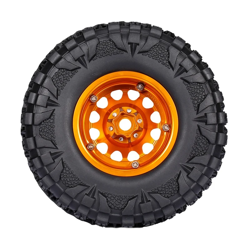 

for 1/10 RC Crawler Car Traxxas TRX4 TRX6 Axial SCX10 Wraith RR10 Parts 4PCS Metal 2.2 Beadlock Wheel Rim Tires Set