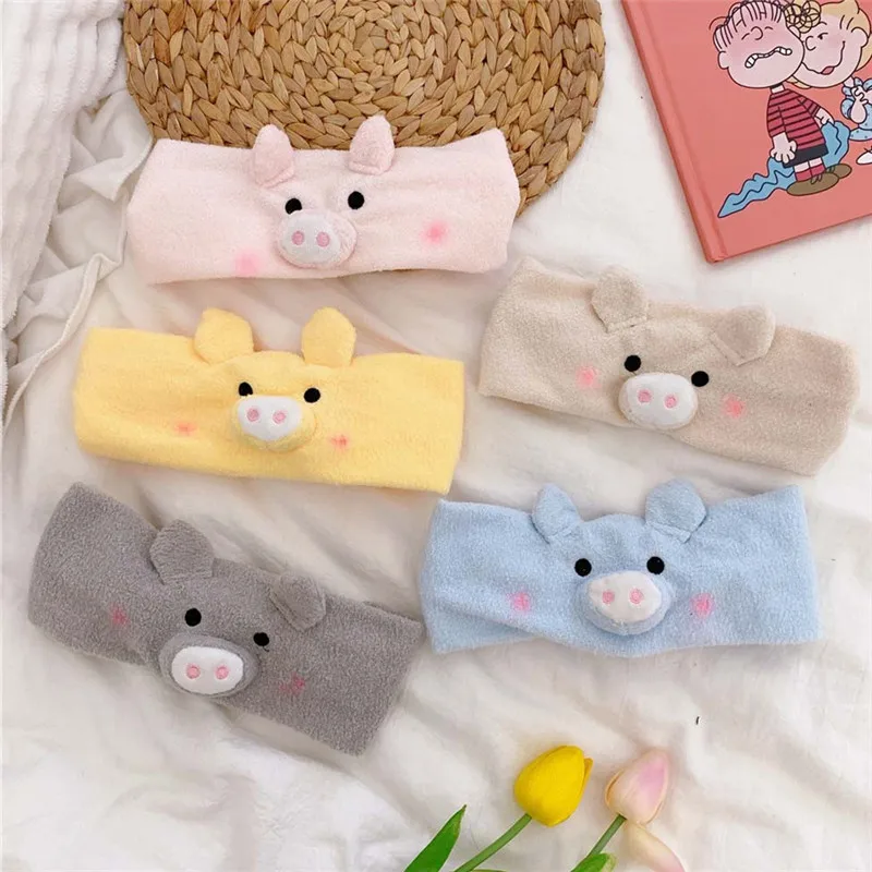

Japanese Cute Cartoon Headband Piggy Embroidery Head Ribbon Handmade Custom Hair Accessories For Women