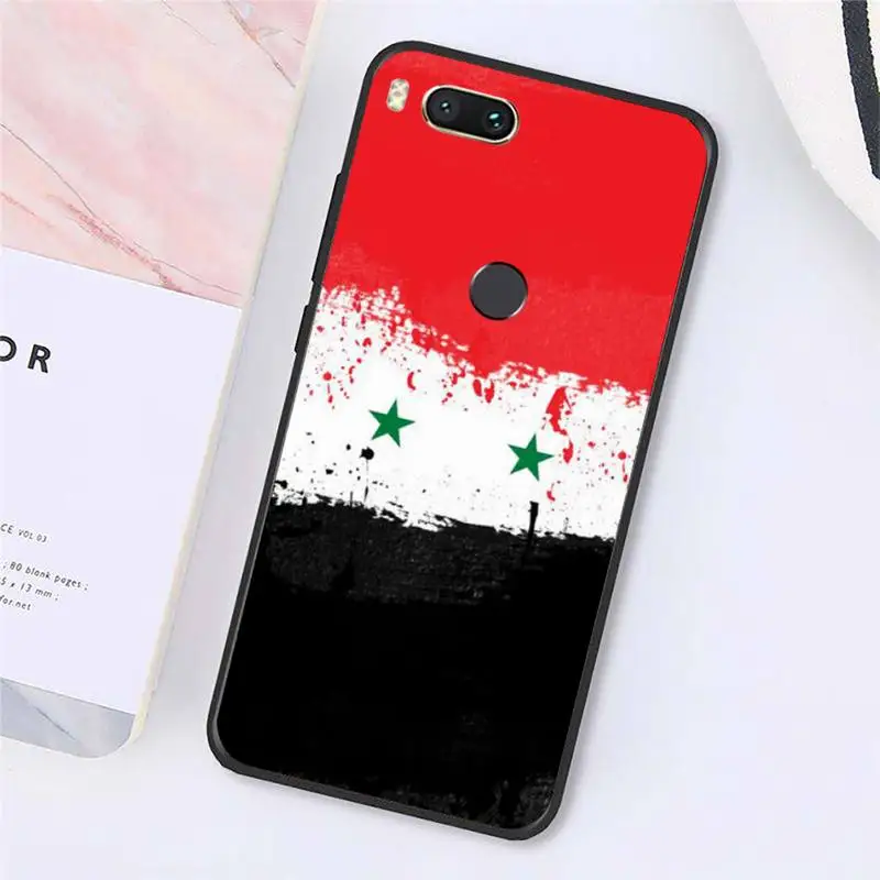 

Syria Flag design pattern Phone Case For Xiaomi Redmi note 7 8 9 t k30 max3 9 s 10 pro lite Luxury brand shell funda coque