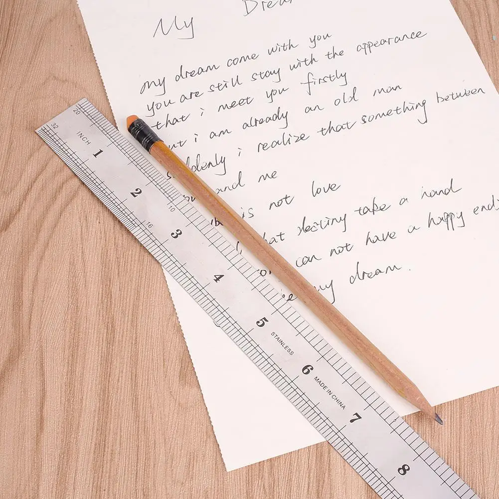 Линейка 12 дюймов точность 30 см Прямые края линейки из нержавеющей стали