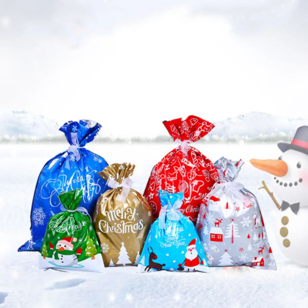 

Christmas Gift Bag christmas Candy Bag Christmas Wrapping Assorted Styles with Drawstring Bag for Christmas Decorations Party