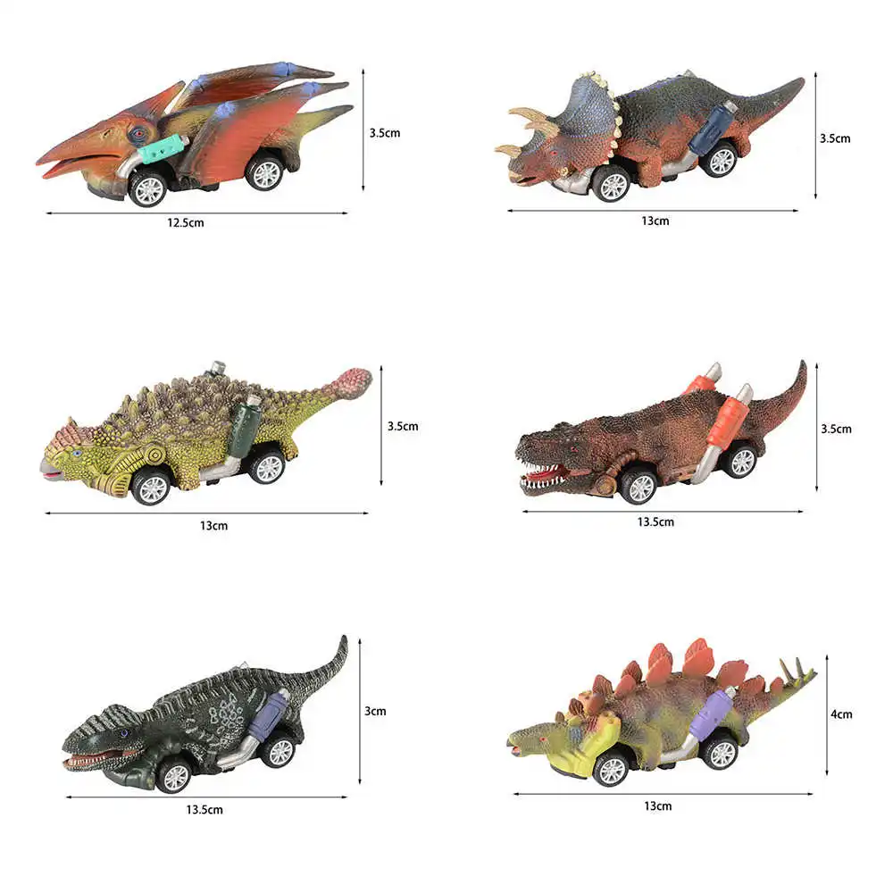 

6 baby car styles pull back car driving dino cute animal toy model vehicle creative gift games for children boys toys