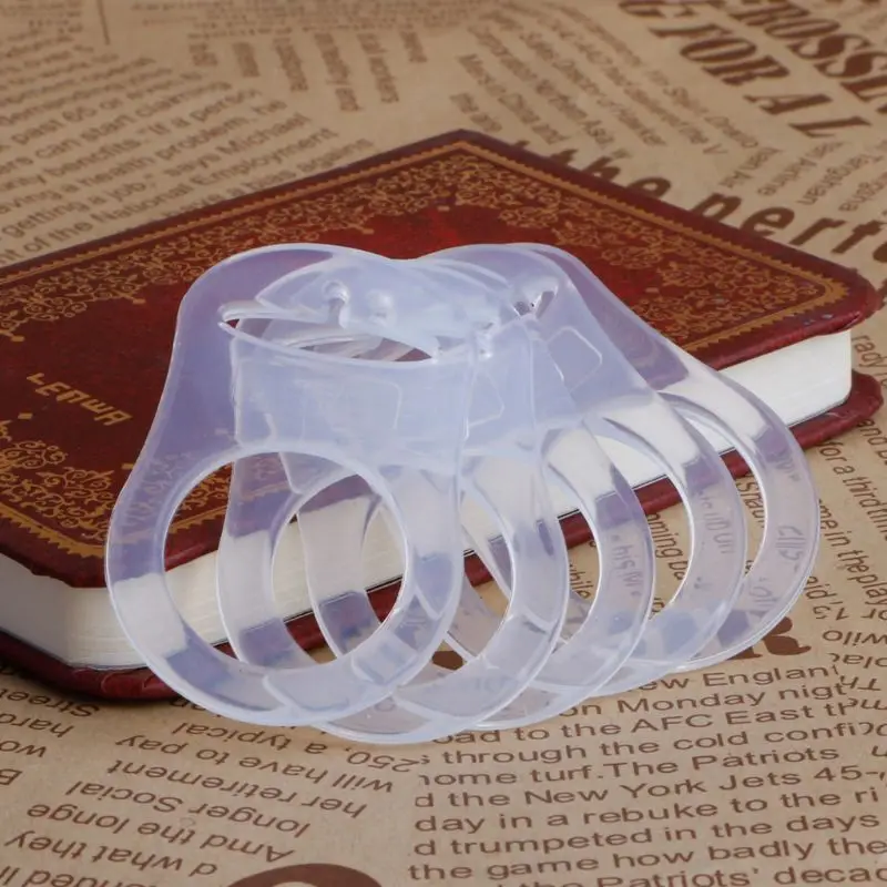 Anillo de bot&oacute;n de silicona transparente para chupete, adaptador de Clip para chupete, 12 Uds.-3