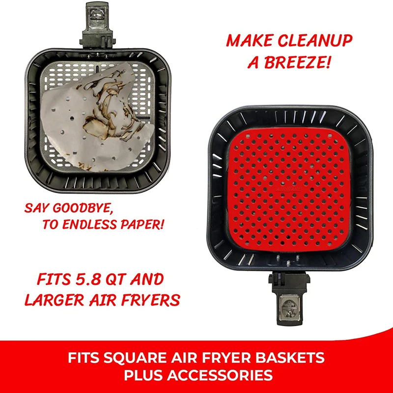 

Кухонные принадлежности, фритюрница с нескользящей Силиконовой воздушной фритюрницей корзина ковер, аксессуары для фритюрницы, товары для...