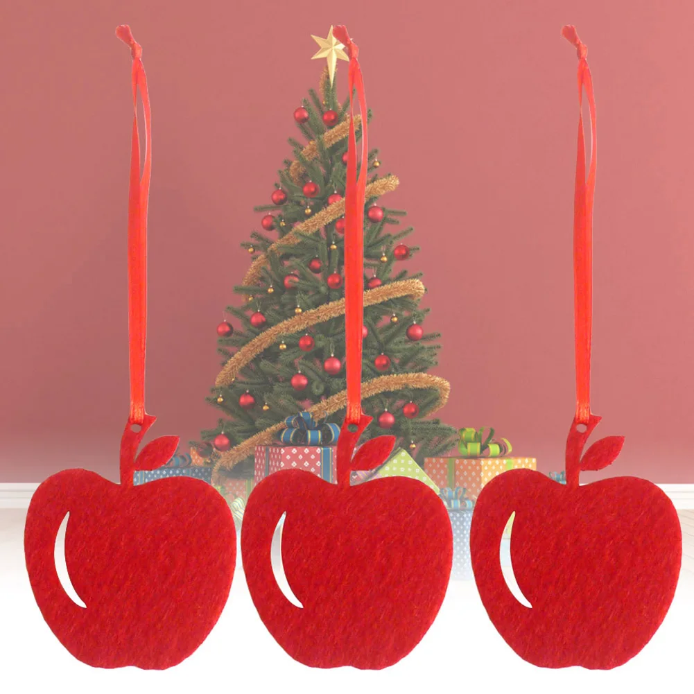 10 шт. рождественские украшения в виде яблока праздничные вечерние подвесные на