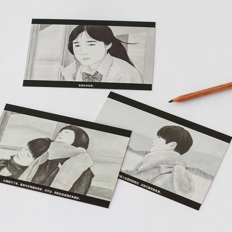 Литературы и искусства свежий красный цветок Эскиз карты Почтовые открытки