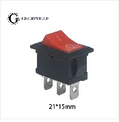 5 шт./лот 21*15 мм KCD SPST 3PIN оснастка вкл. Выкл. Переключатель положения оснастка лодка кулисный переключатель 6А/250 в высокое качество Медные ножки