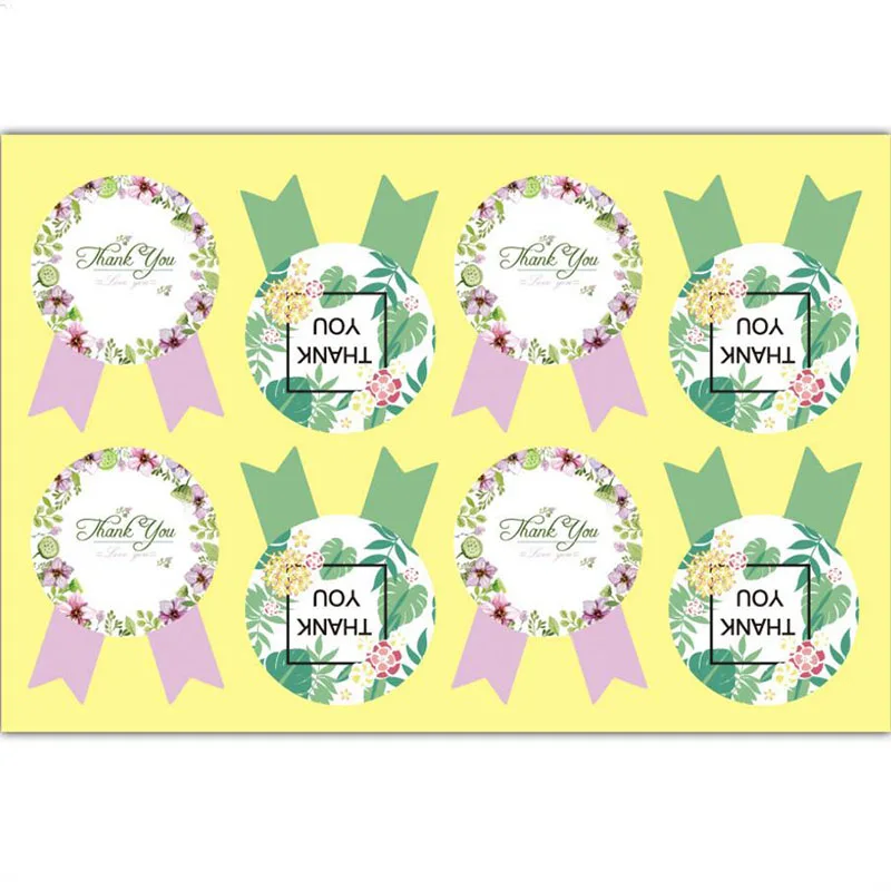 80 шт./упак. Медали Ручной Работы упаковочные наклейки и спасибо Канцтовары торт