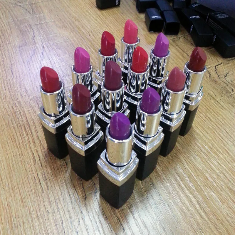 Роскошная губная помада Qibest 12 цветов фиолетовая темно-черная в стиле вампира