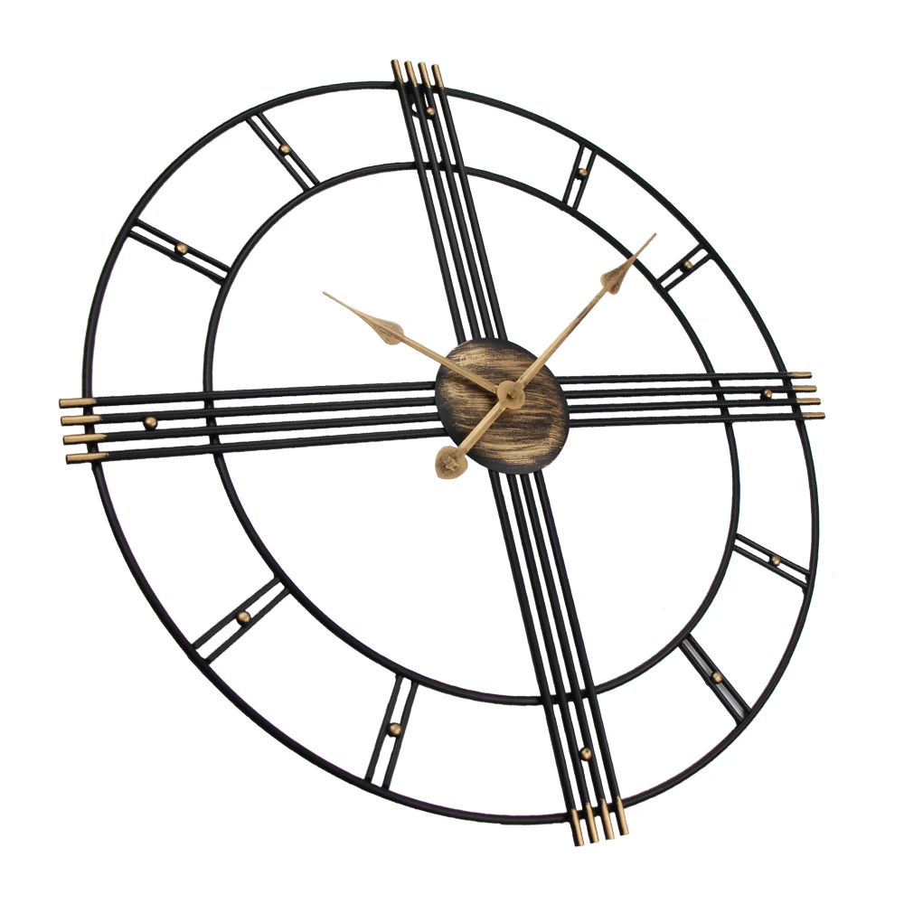 Винтажные настенные часы 50 см металлический 3D Настенный декор украшение для