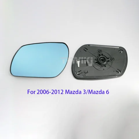 Боковое зеркало заднего вида, 1 пара, синие стеклянные линзы для Mazda 2 / 3 Axela, Mazda 6, Atenza, 2006-2020, широкоугольный обзор, антибликовое покрытие M2 M3 M6