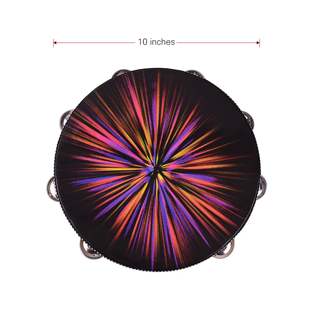 Компактный 10 дюймов деревянные качество бубен колокольчик ручной барабан с