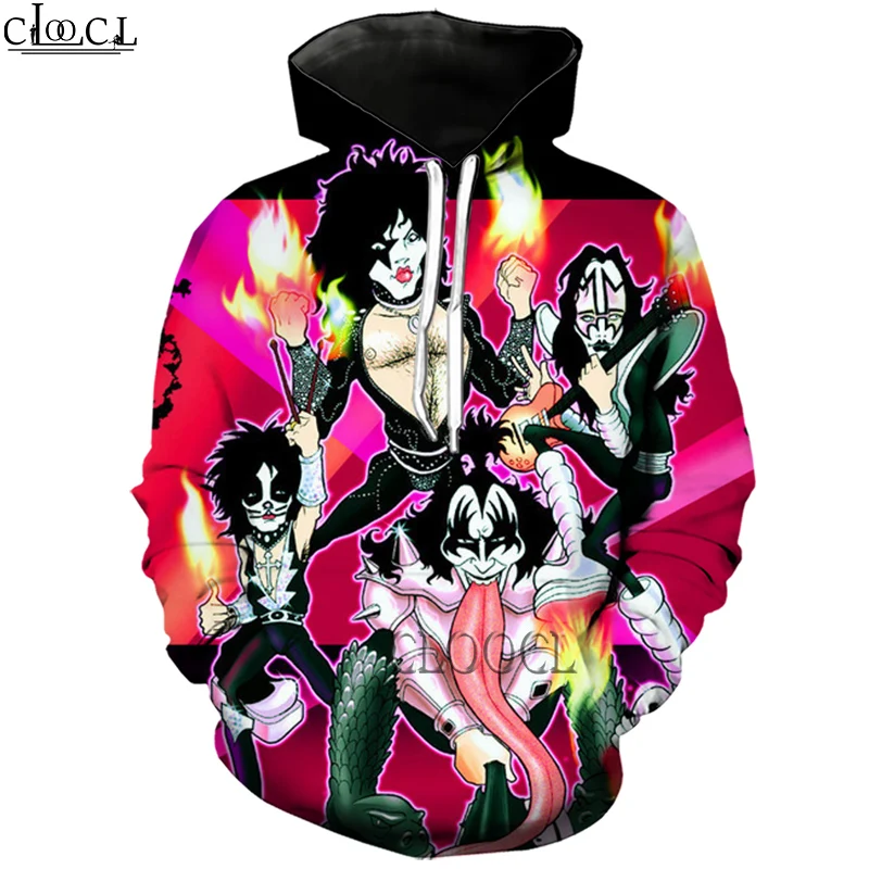 

HX Fashion Men Women Heavy Metal KISS Rock Band 3D Print Hoodie Unisex Casual Harajuku Style Hot Sale Hoody Tops DropShipping