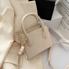 Женская сумка через плечо, из искусственной кожи с крокодиловым узором