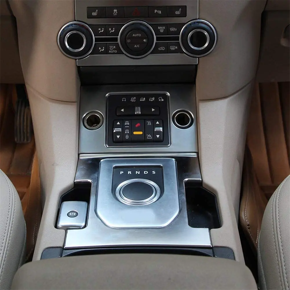 

Для Land Rover Discovery 4 2010-2016 центральная консоль переключения передач рамка панель обшивка Серебряный ABS хром