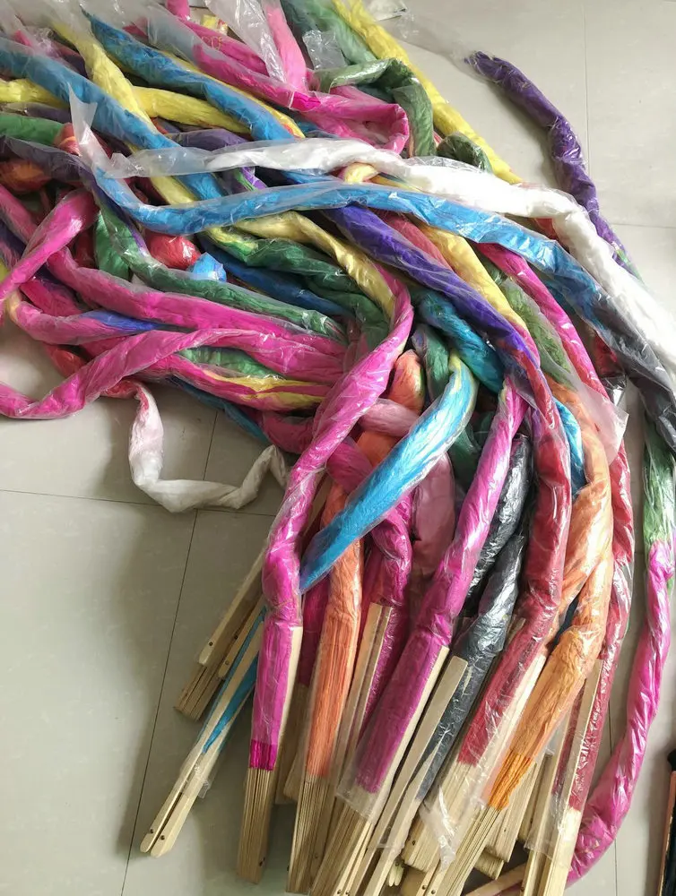 Много скидок цена 180 см натуральный шелк танец живота Веерная Фата для пары