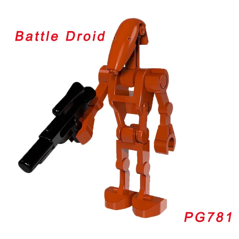 pg781 Одиночная Звездные войны кирпич Боевой Дроид Malbus Leia Luke Skywalker Qui Gon Ro-Gr супер Боевой Дроид K2So строительный блок - Цвет: pg781