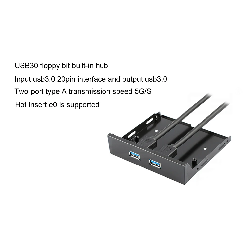 20 контактов на двойной USB-концентратор 3 0 гибкая Передняя панель привода