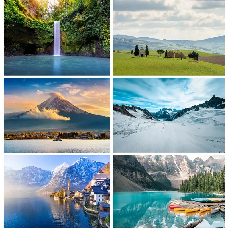 

Natural Scenery Photography Background Spring Landscape Travel Castle Photo Backdrops Studio Props 20201029FG- 01