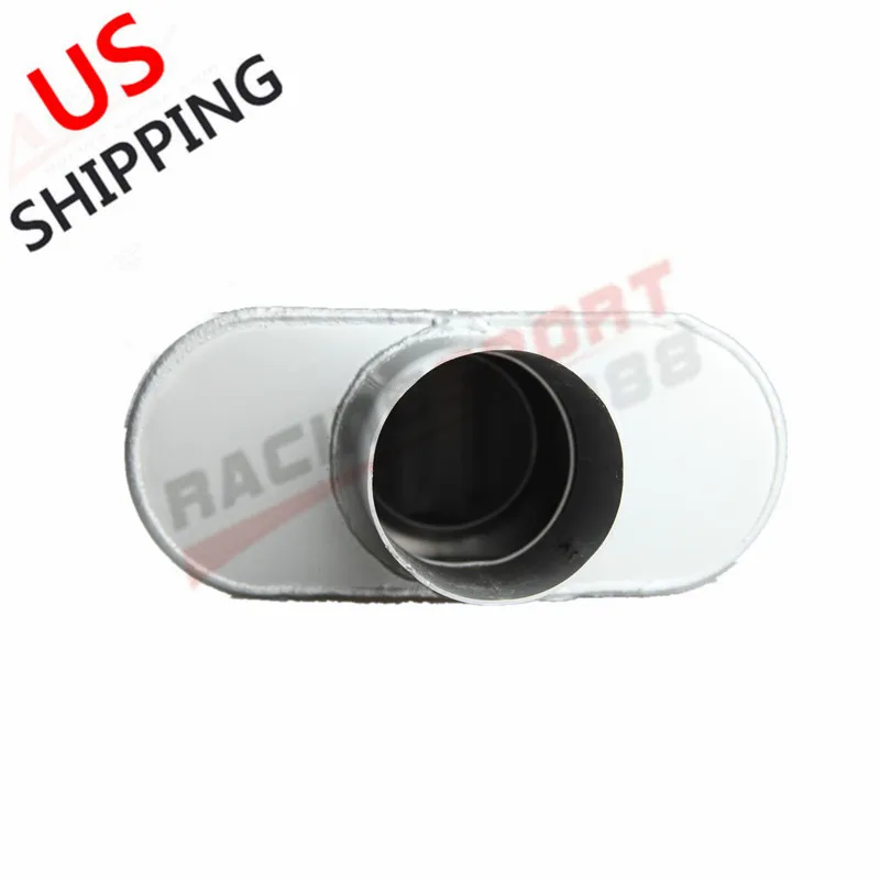 

New 2.5" Center Inlet /Center Outlet Aluminized Steel Exhaust Muffler Silencer