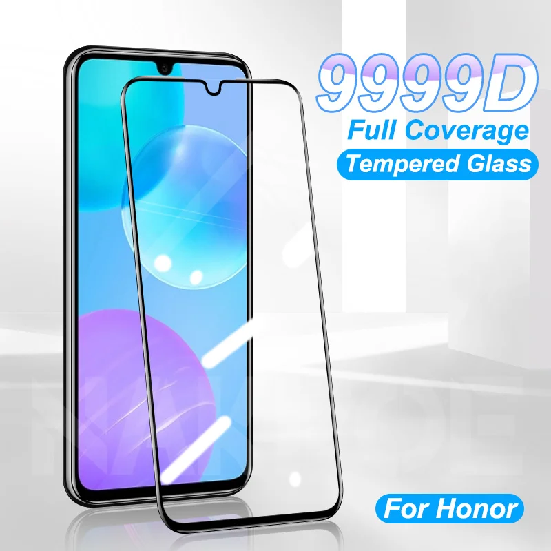 Закаленное стекло для Huawei Honor 30 20 10 9 Lite V30 V20 V10 20E 30i 20i 10i|Защитные стёкла и плёнки