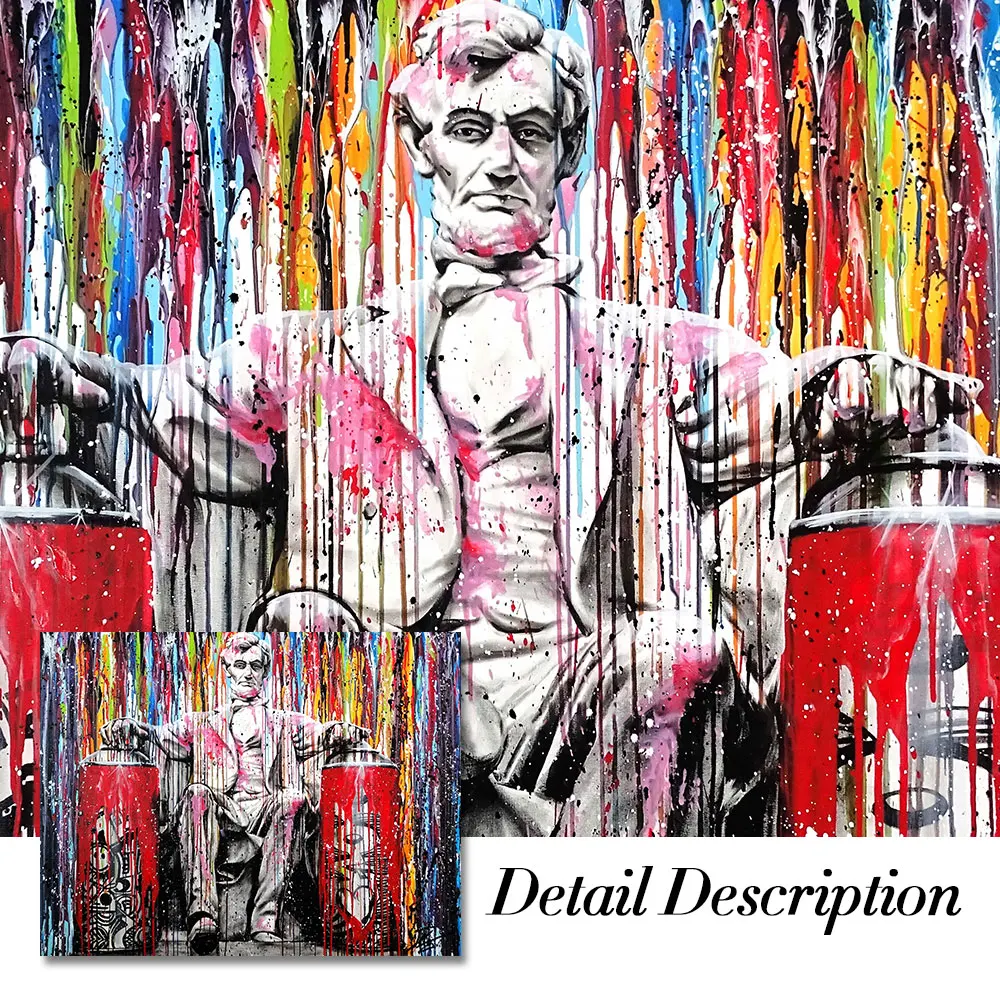 

Presidential portrait Modern Graffiti Art Canvas Painting Poster Print Wall Art Picture For Living Room Home Decor Frameless