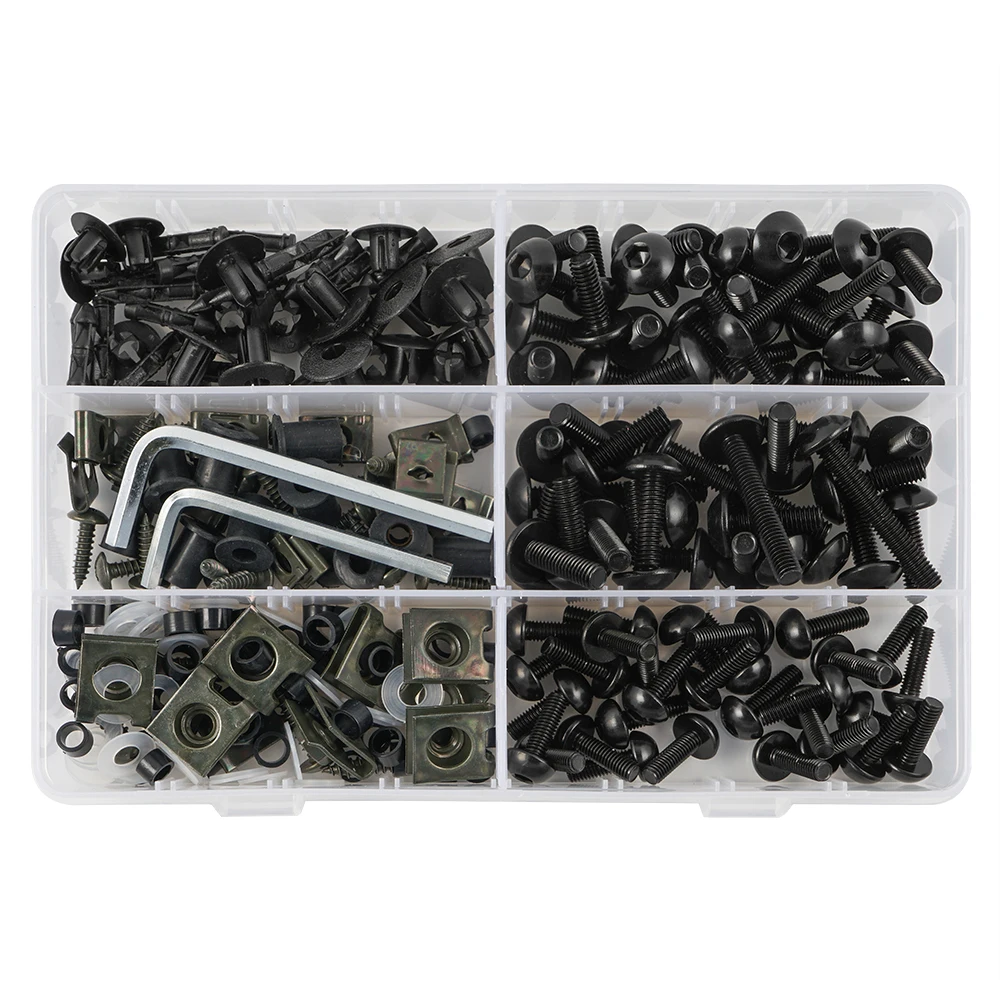 

224 PCS Fairing Bolts Kit Fastener Clips Bodywork Screws For Aprilia Pegaso 650 RS50 RS125 RS250 RSV4 RSV 1000R Mille