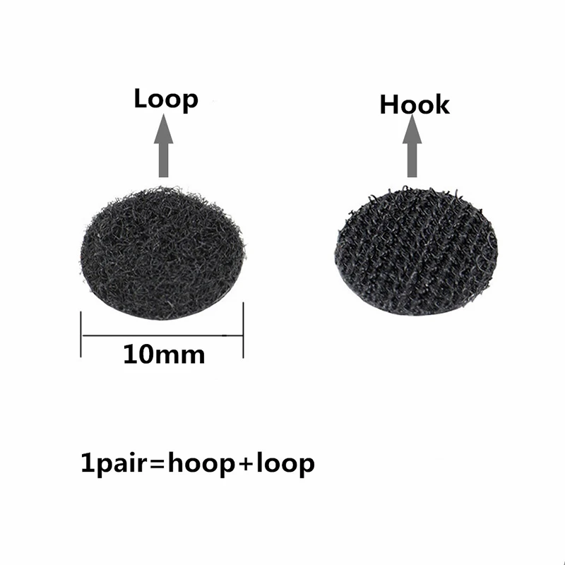 Разноцветные Самоклеящиеся Застежки-липучки нейлоновые круглые петли клейкие