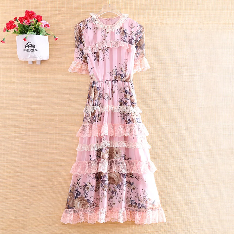 Высококачественное весенне-летнее женское многослойное пляжное платье с