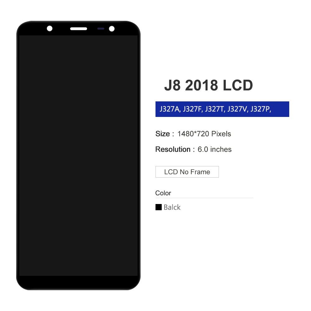 Настройка яркости экрана J810M для Samsung Galaxy J8 2018 J810 SM ЖК дисплей сенсорный экран