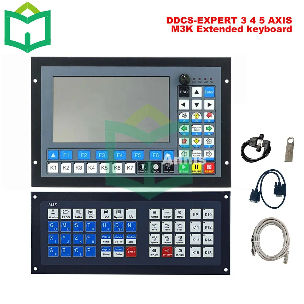 

upgraded version DDCS-EXPERT 5axis CNC machining controller 4axis 3axis motion control system ATC extended keyboard