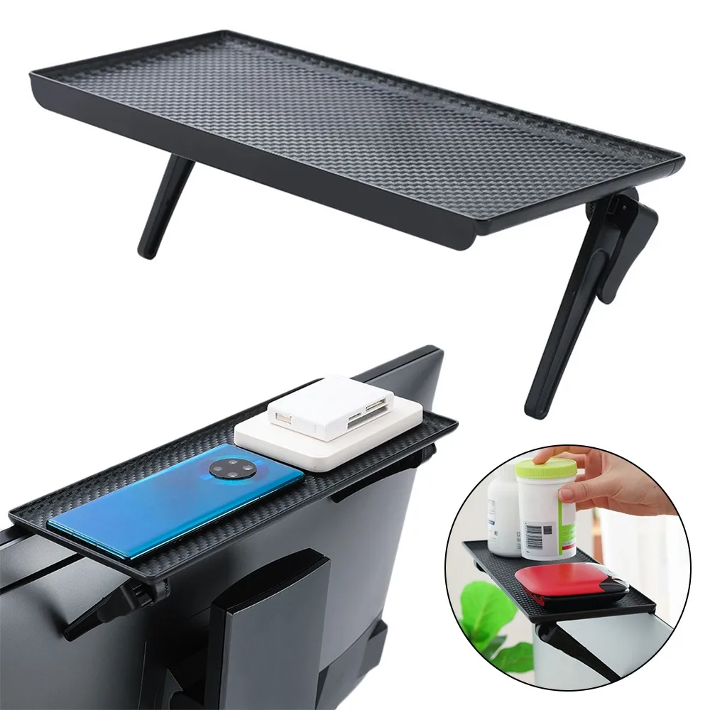 

Adjustable Screen Top Shelf Computer Monitor Desktop Screen Top Shelf TV Buddy Organizer Home Office Storage Rack Shelf