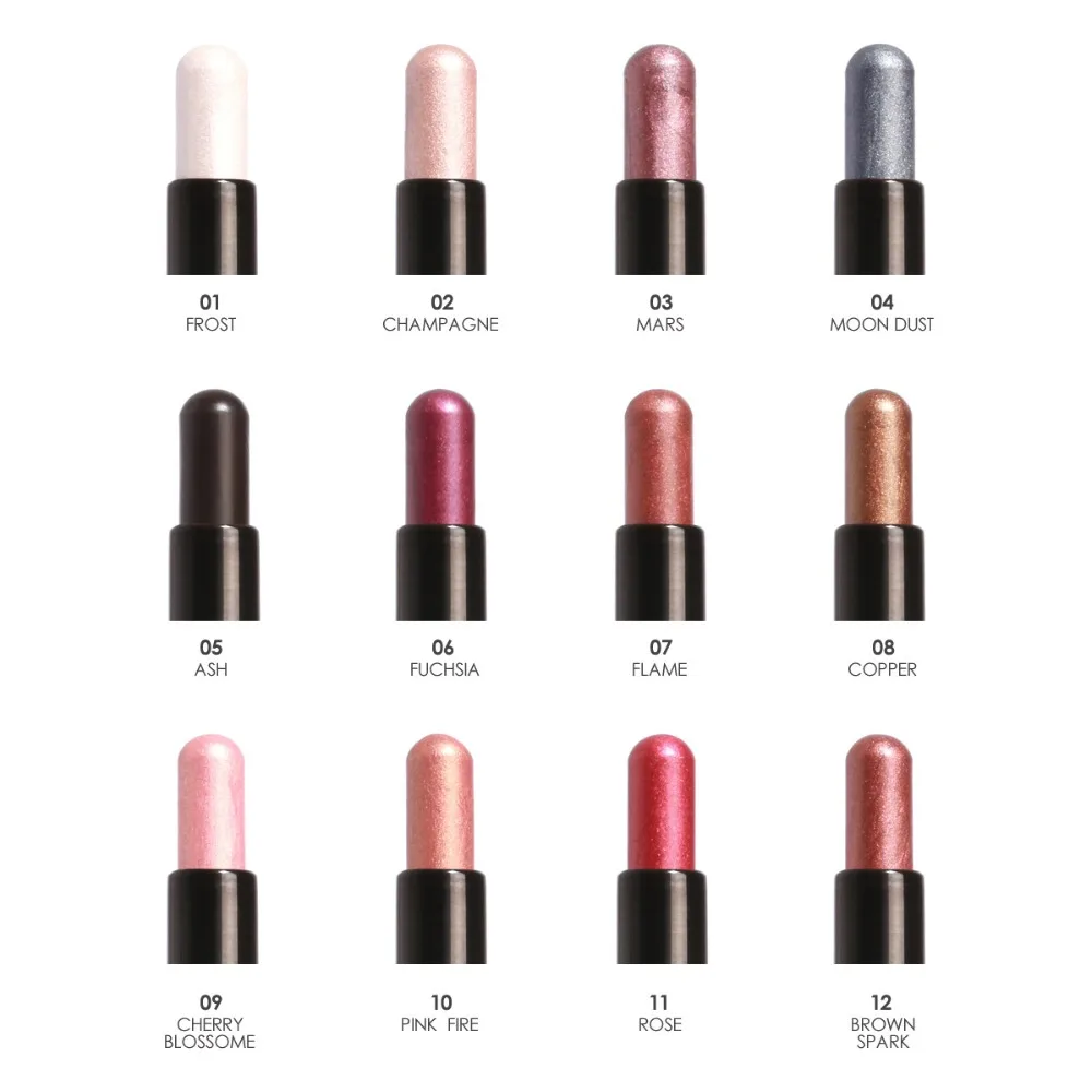 

Focallure Metallic Eye Shadow Pen Natural Long Lasting 12 Colors Eyeshadow Pencil 1pc Makeup Tools Eyeshadow Pen Shadow Stick