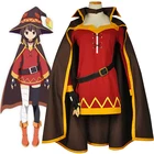 Аниме Коно субараши Sekai ni Shukufuku o! Накидка Konosuba для косплея Megumin, костюм волшебной униформы костюм для Хэллоуина вечеринки