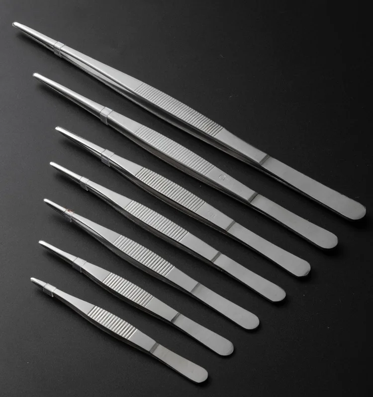 

Stainless Steel Tweezers 10-30cm 304 Thickened Toothed Non-slip Round Head Scorpion Lamp Clip