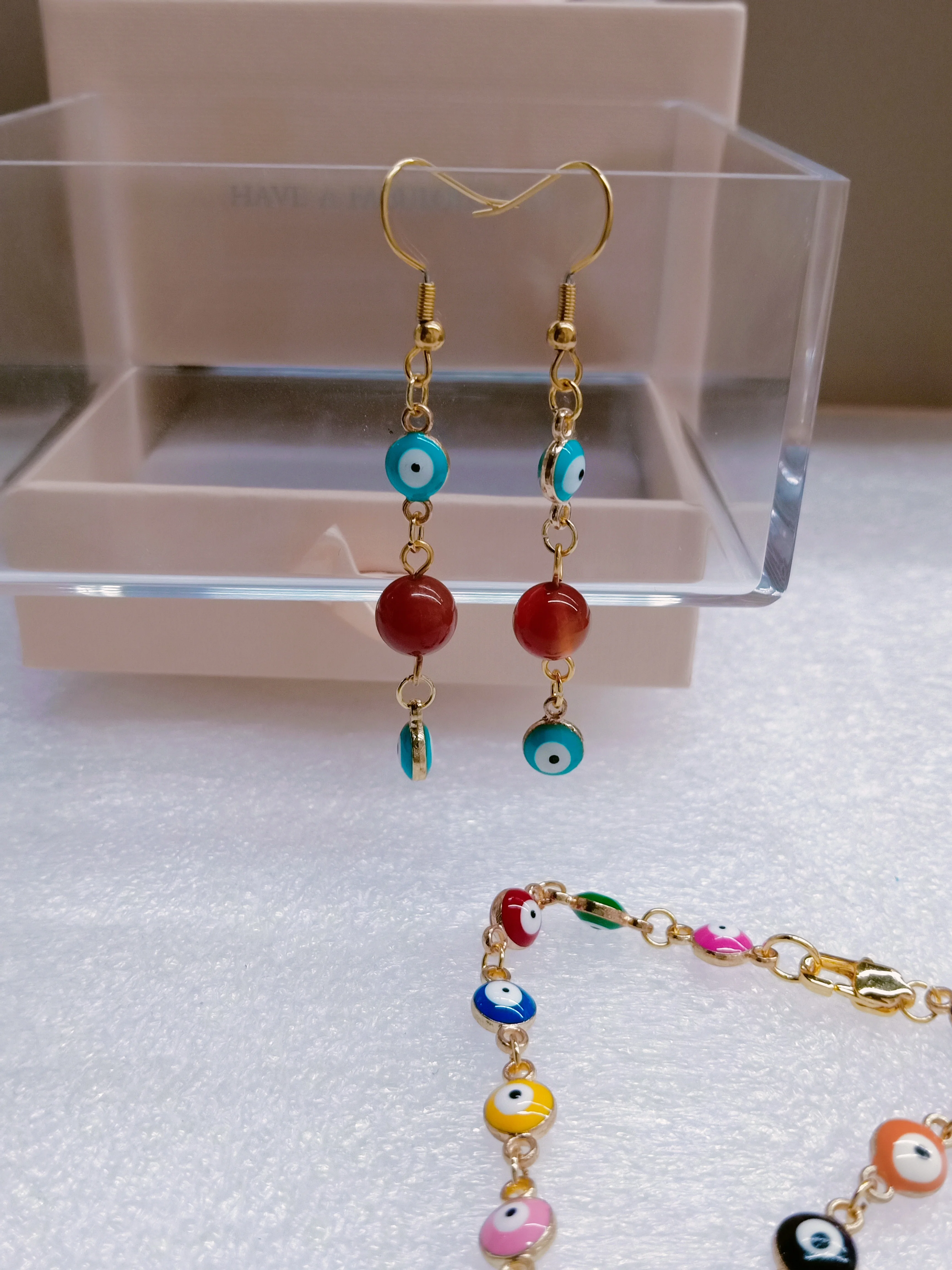 

Custom Demon Eye Dangle Earrings Fashion Trend Drop Earrings