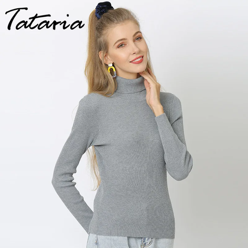 2022 зимние черные свитера для женщин свитер с высоким воротом Женский пуловер