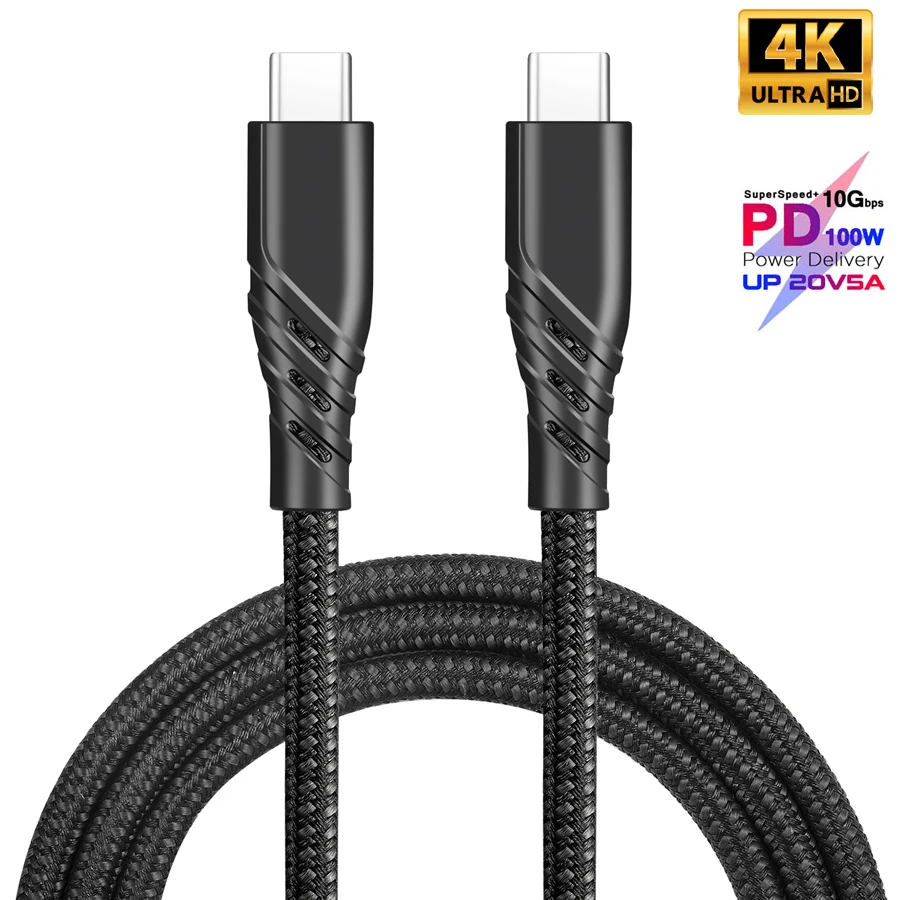 Кабель USB 100 Type-C Вт 5 А 4K 60 Гц 10 Гбит/с | Мобильные телефоны и аксессуары