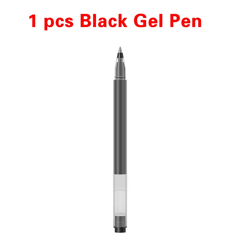 1 pcs Black Xiaomi Mijia супер прочная гелевая ручка для письма 0,5 мм цилиндрическая гладкая Mijia ручка для вывески школьный офис Япония красная черная чернильная ручка - Цвет: 1 pcs Black